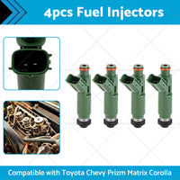 4PCS Fuel Injector Suitable For Toyota Chevy Prizm Matrix Corolla 23250-22040