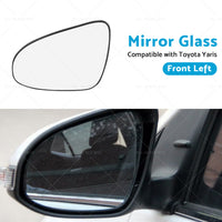 Left Side Mirror Glass with Back Plate Suitable for TOYOTA YARIS 2012 - 2017