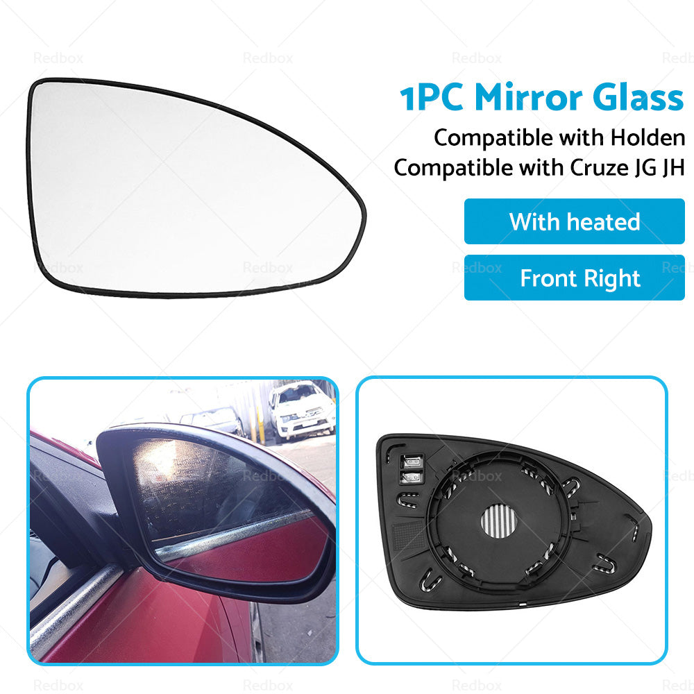 Right Mirror Glass Suitable for HOLDEN CRUZE JG JH 09-16 Heated Convex with base