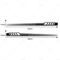 2pcs set Car Body Stickers Long Stripe Side Skirt Decoration Decals