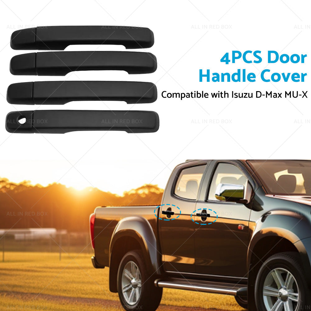 4PCS Door Handle Cover Trim Suitable for Isuzu D-Max DMax MUX MU-X 2012 - 2015