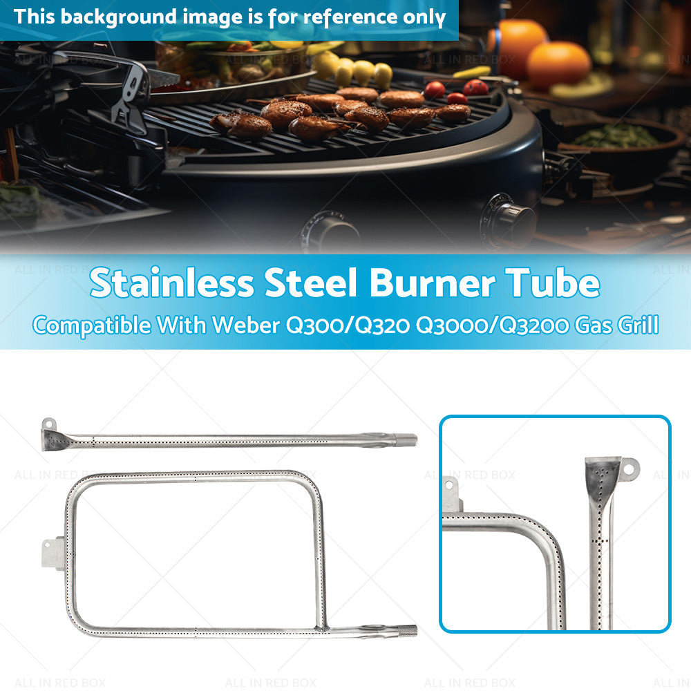 Stainless Steel Burner Tube - Suitable For Weber Q300 or Q320 Q3000 or Q3200 Gas Grill