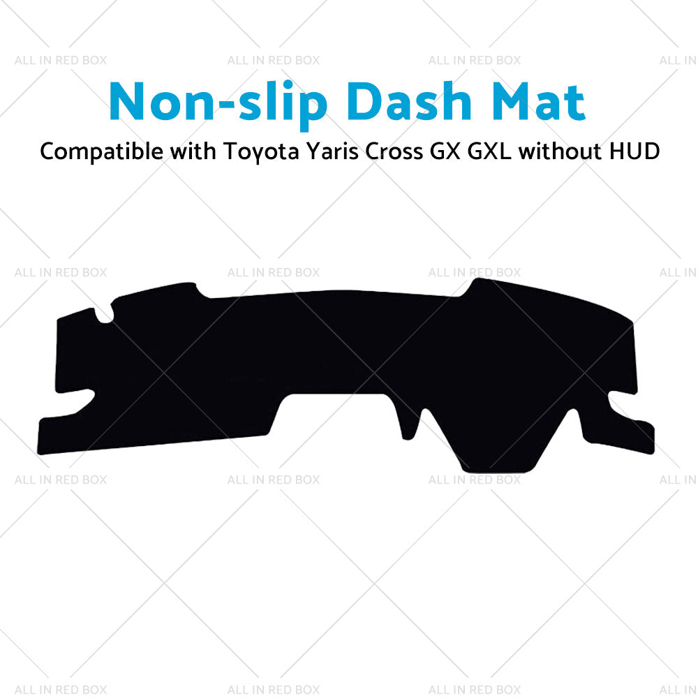 Black Non-Slip Dash Mat Cover Suitable For Toyota Yaris Cross GX GXL 5 2020-2022