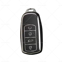 Suitable For Chery Omoda 5 Car Remote Key Fob Case Cover Black and Sliver TPU