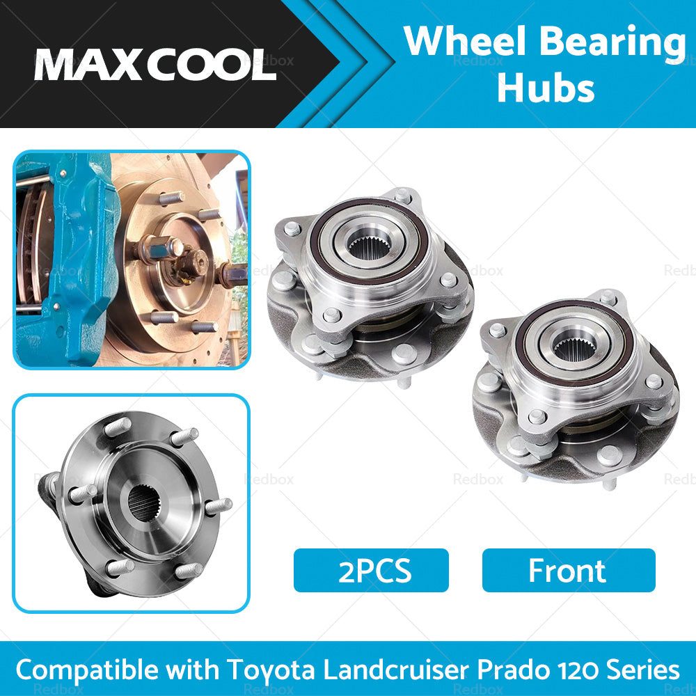 2PCS Front Wheel Bearing Hubs Suitable For Toyota Landcruiser Prado 120 Series