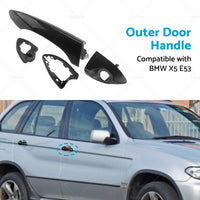 Front Right RH Outer Door Handle Suitable For BMW X5 E53 2000-2006 Bright Black