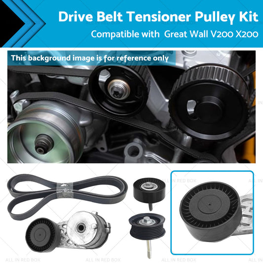 Drive Belt Tensioner Pulley Kit Suitable for Great Wall V200 X200 2.0L Diesel