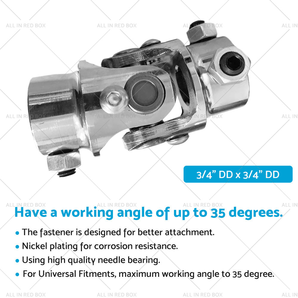 Steering Universal Uni U-Joint 3 or 4 inch  Dd To 3 or 4 inch  Dd Double D Steel For Hotrod AU