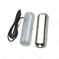 Pair 42LED Boat Light Stainless Steel Underwater Pontoon For Marine Boat Transom