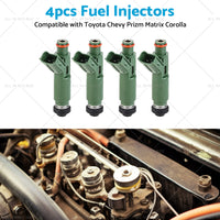 4PCS Fuel Injector Suitable For Toyota Chevy Prizm Matrix Corolla 23250-22040