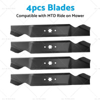 4x Blades Suitable for 38 inch  MTD Ride on Mowers 6 Point Centre Hole 742-0654