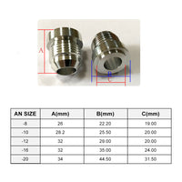 AN10 Male Aluminium weld on JIC bungs x 2 fitting -10AN JXSS032-10-A