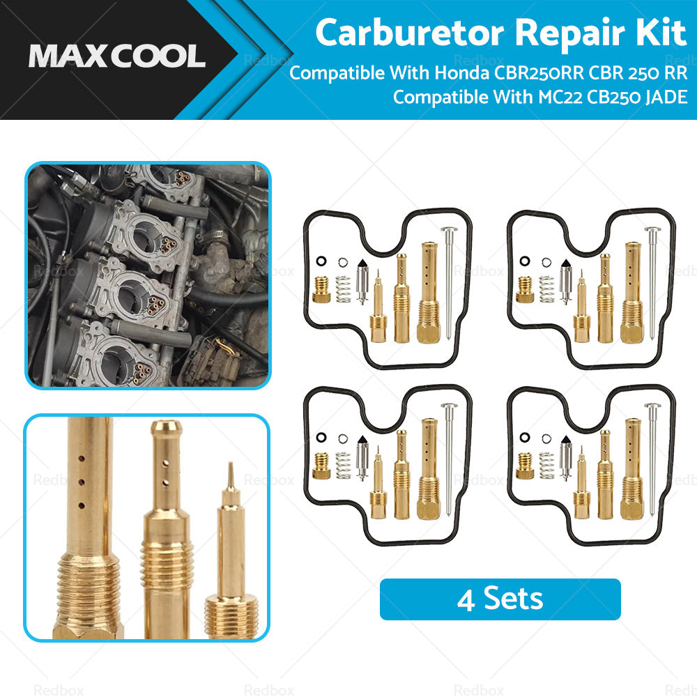 4 Sets Carburetor Repair Kit Suitable For Honda CBR250RR CBR 250 MC22 CB250 JADE