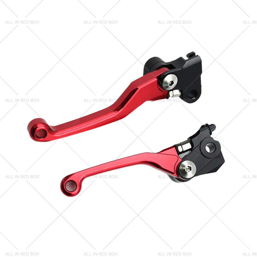 Pair Pivot Brake Clutch Lever Red Suitable For Honda CRF250R CRF450R 2007-2012