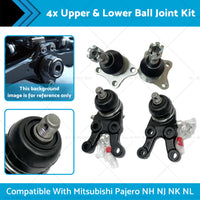 {{ 4x Upper & Lower Ball Joint Kit Suitable for Mitsubishi Pajero NH NJ NK NL 91-00 }} - Buy Car Parts Online at {{ Kaka Auto Parts }}.