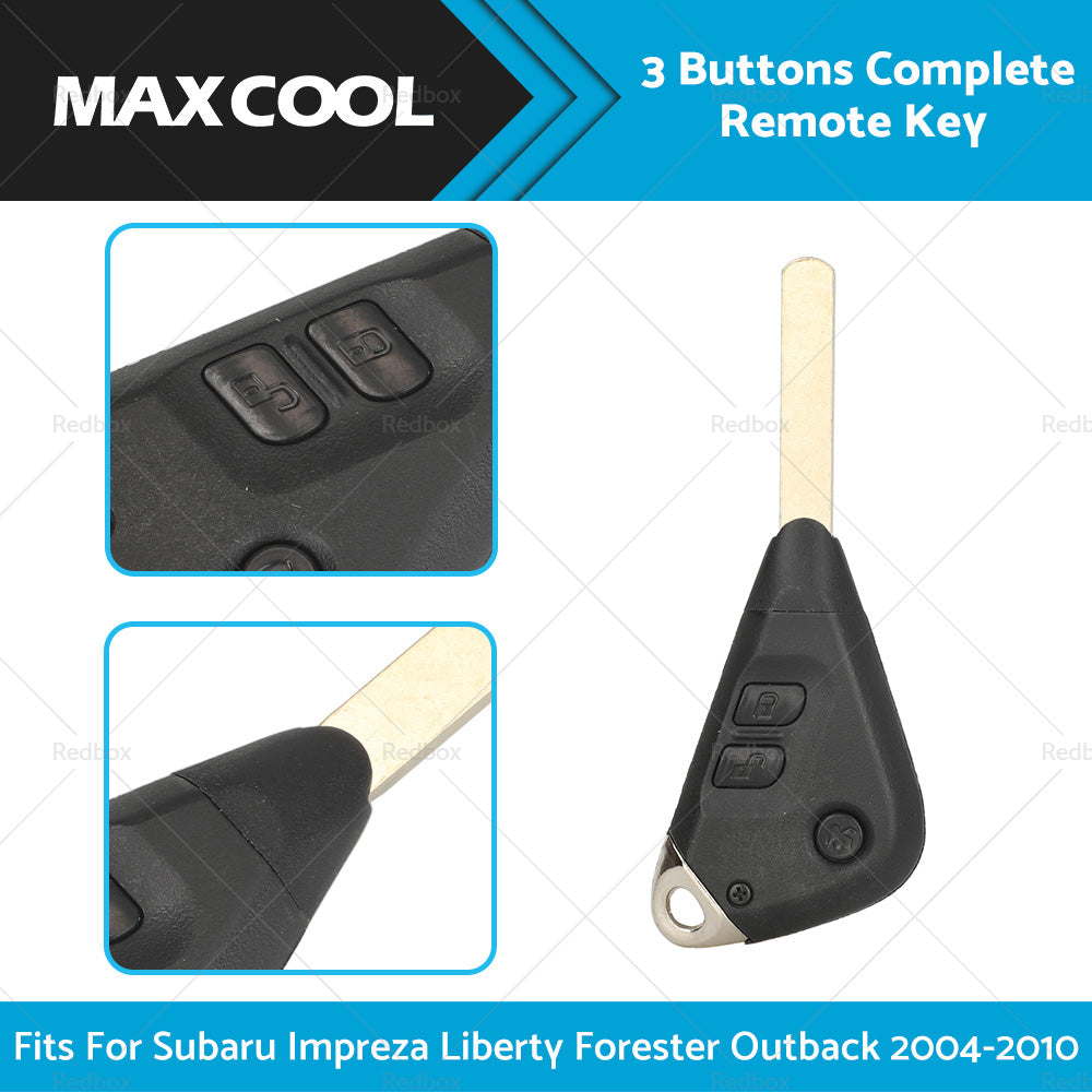 3B Complete Remote Key Fit For Subaru Impreza Liberty Forester Outback 2004-2010