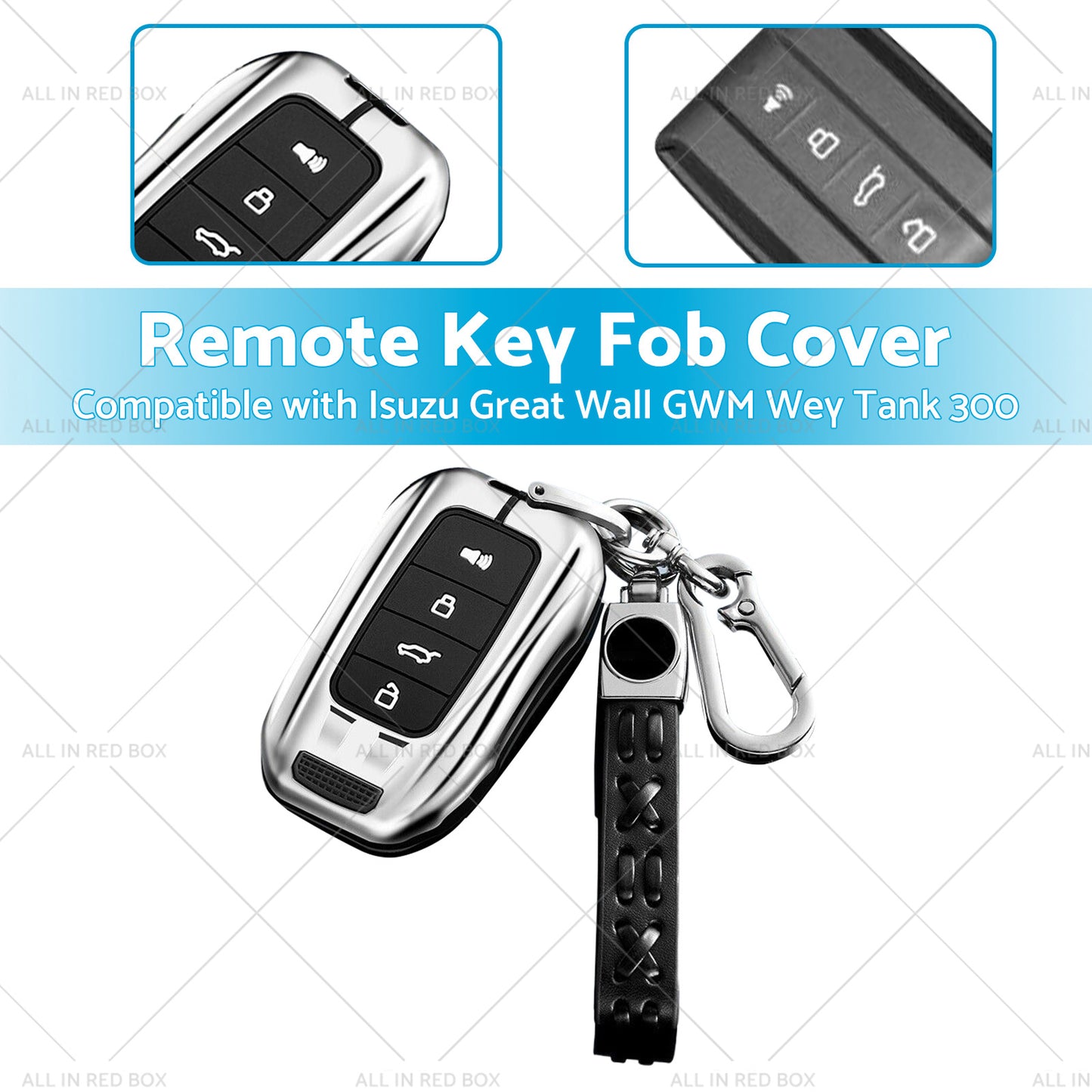 Suitable for Great Wall GWM Wey Tank 300 Alloy Car Remote Key Fob Cover Key Case