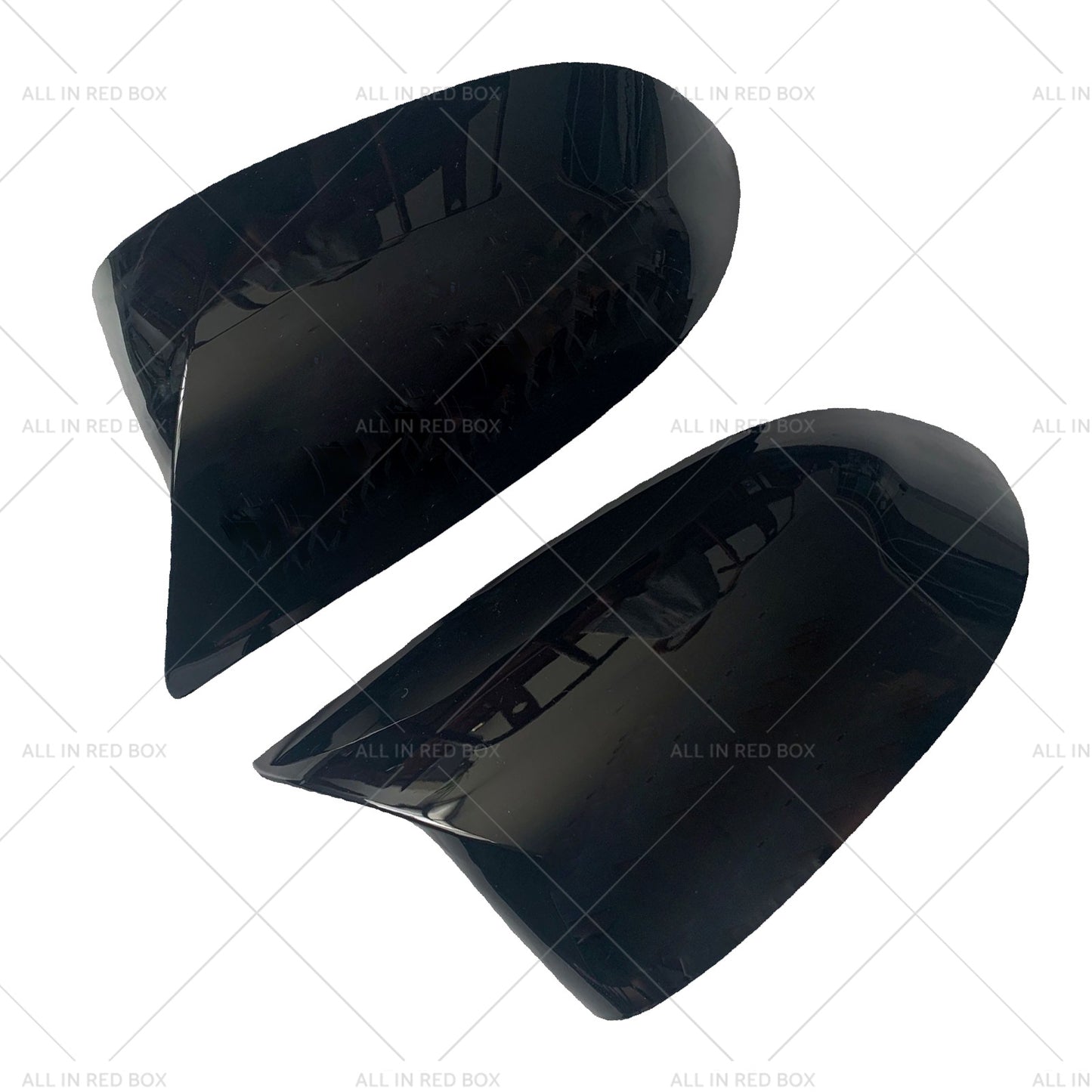 2x Black Rear Mirror Cover Caps Suitable For BMW X3 X4 X5 X6 G01 G02 G05 G06