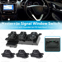 Master3x Signal Window Switch Suitable For Hyundai I30 FD Hatchback Wagon 07-12