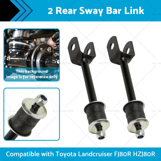 2 Rear Sway Bar Link+Bush Kit Suitable for 92-19 Toyota Landcruiser FJ80R HZJ80R