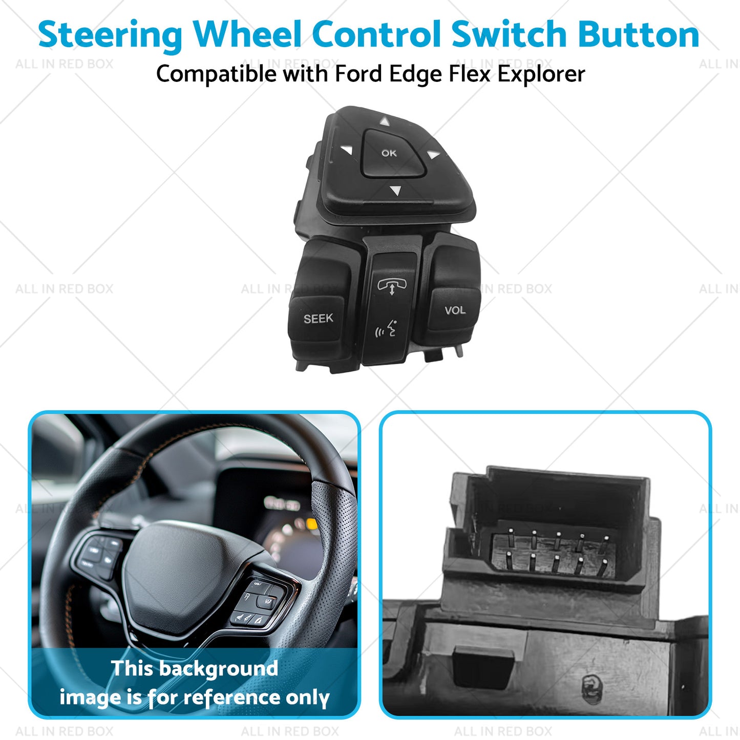 Steering Wheel Control Switch Multifunction Button Suitable for Ford Edge Flex