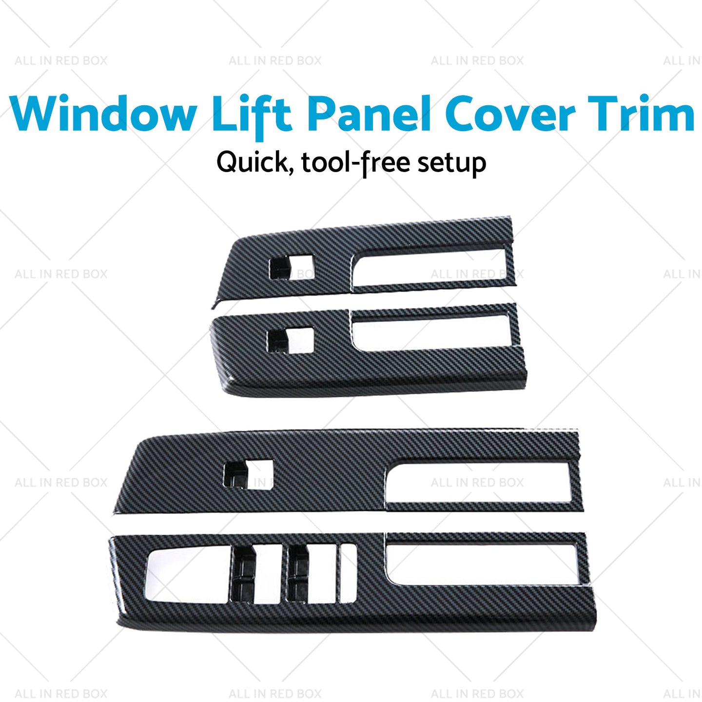 {{ 4x Window Lift Panel Cover Trim Suitable For Mitsubishi L200 Triton 23-25 Carbon }} - Buy Car Parts Online at {{ Kaka Auto Parts }}.