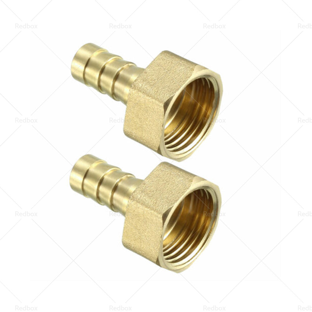 3pcs 1 or 2BSP Female Thread to 12mm Hose Brass Barb Pipe Fitting Coupler Connector