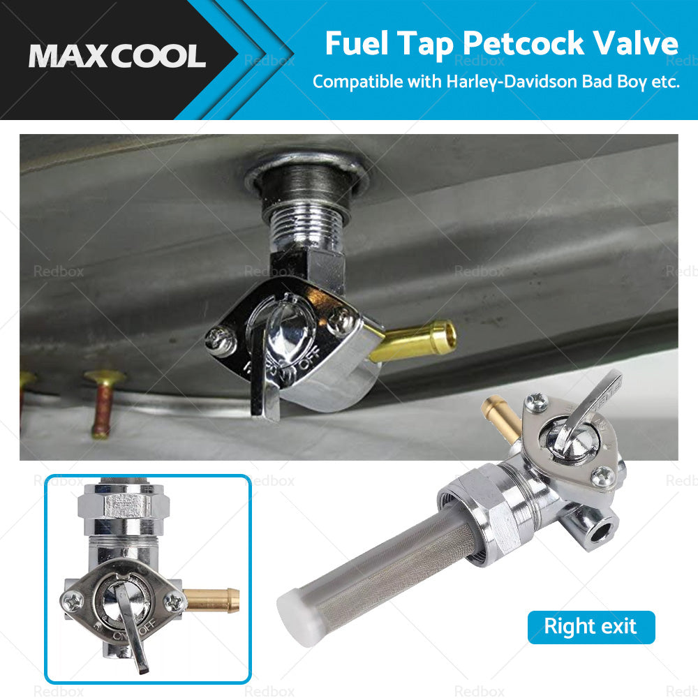 22mm Fuel Tap Petcock Valve Right Outlet Suitable For Bad Boy Blackline