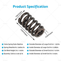 Beehive Valve Spring Kit Suitable For All LS Engines -. 625inch Lift Rated