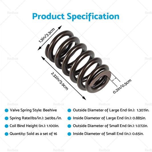 Beehive Valve Spring Kit Suitable For All LS Engines - .625inch Lift Rated