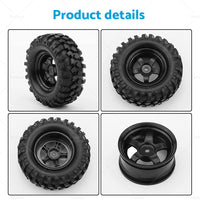 Wheels Rims Rubber Tires 12mm Hex Suitable For 1 or 10 Off-Road RC Rock Buggy Truck