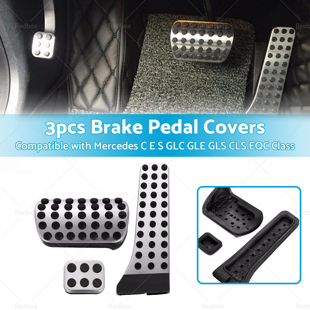 3PCS Brake Pedal Pad Cover Suitable For Mercedes C E S GLC GLE GLS CLS EQC Class