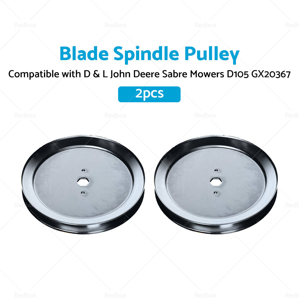 2x Blade Spindle Pulley Suitable For D  and  L John Deere Sabre Mowers D105 GX20367