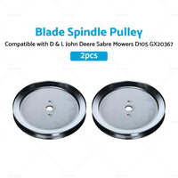 2x Blade Spindle Pulley Suitable For D  and  L John Deere Sabre Mowers D105 GX20367