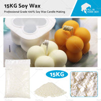 15KG Natural SOY WAX DIY Craft 100 percent  Pure for Melt  and  Candle Making Bulk Supplies