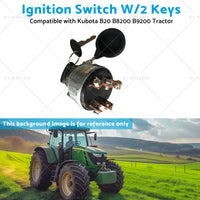 67800-55160 Ignition Switch W or 2 Keys Suitable for Kubota B20 B8200 B9200 Tractor