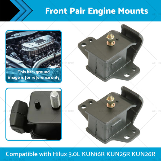 Front Pair Engine Mounts Suitable for Hilux 3.0L KUN26R KUN16R KUN25R 05-16