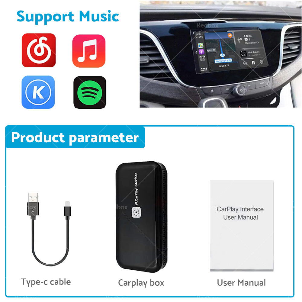 Smart 5G Wifi Carplay Dongle Wired to Wireless Car play USB Adapter Mirror link