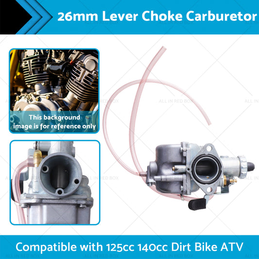 26mm Lever Choke Carburetor Carby Suitable for 125cc 140cc Dirt Bike ATV