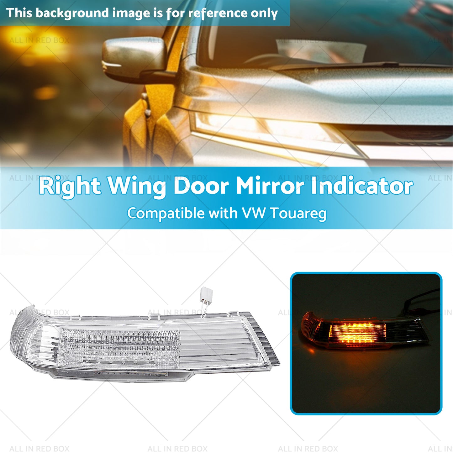 Front Right Wing Door Mirror Indicator Suitable for VW Touareg 7L 09 or 03-11 or 06