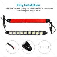 2PCS 9 LED DRL Fog Driving Daylight Daytime Running Light Car Auto Head Lamp