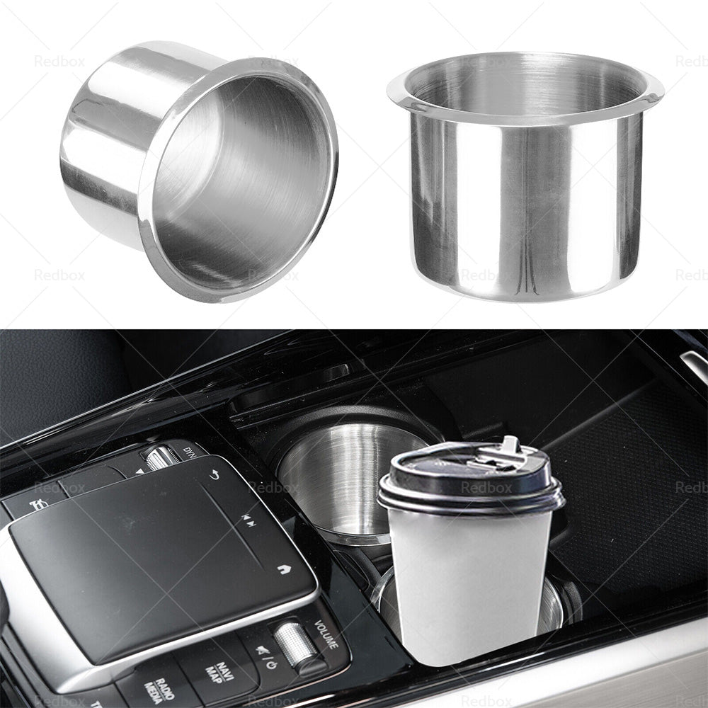 2x Stainless Steel Cup Drink Holder Suitable For Marine Car Truck Camper RV Boat