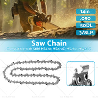 14inch 50DL 3 8 LP. 050 Carbide Chainsaw Chain Suitable for Stihl MS270 MS280 MS290