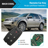 433MHz 5 Buttons Remote Car Key ID46 Chip For Land Rover Freelander 2 2007-2014