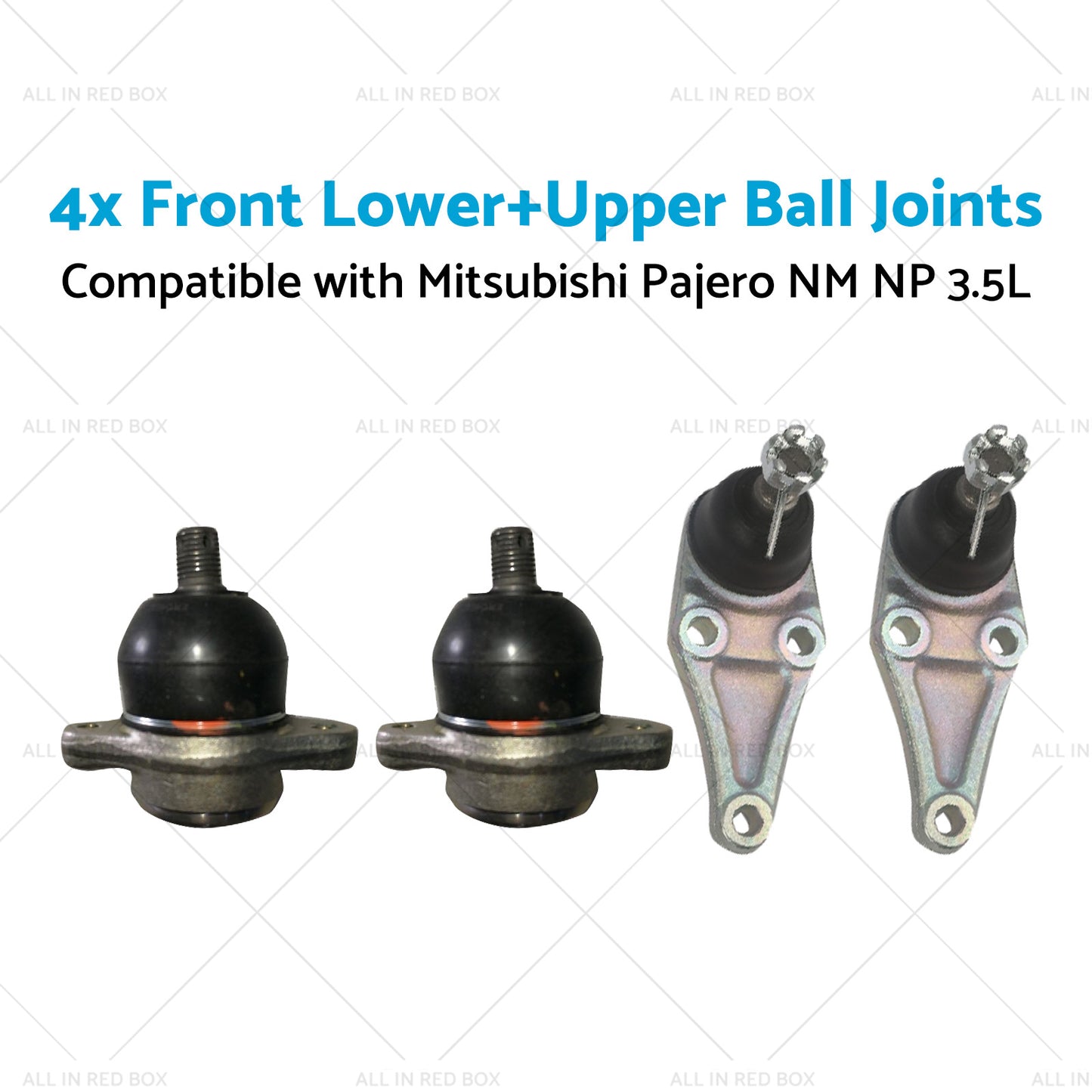 4x Front LowerUpper Ball Joints Suitable for Mitsubishi Pajero NM NP 3. 5L 00-11