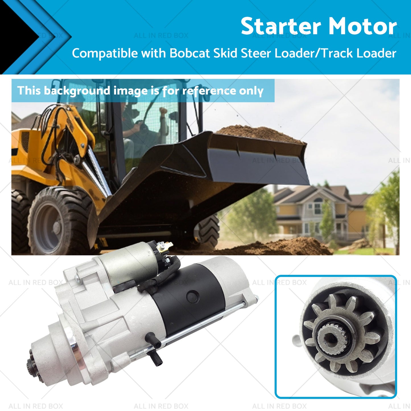 Starter Motor Suitable for Bobcat 6685190 6676957 751 753 763 773 S100 S130 S150