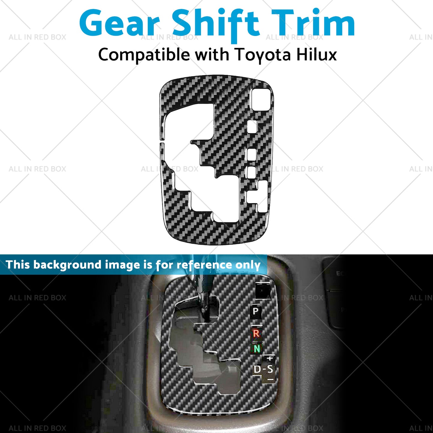 Carbon Fiber Gear Shift Sticker Trim Suitable For Toyota Hilux Revo 15-23 RHD