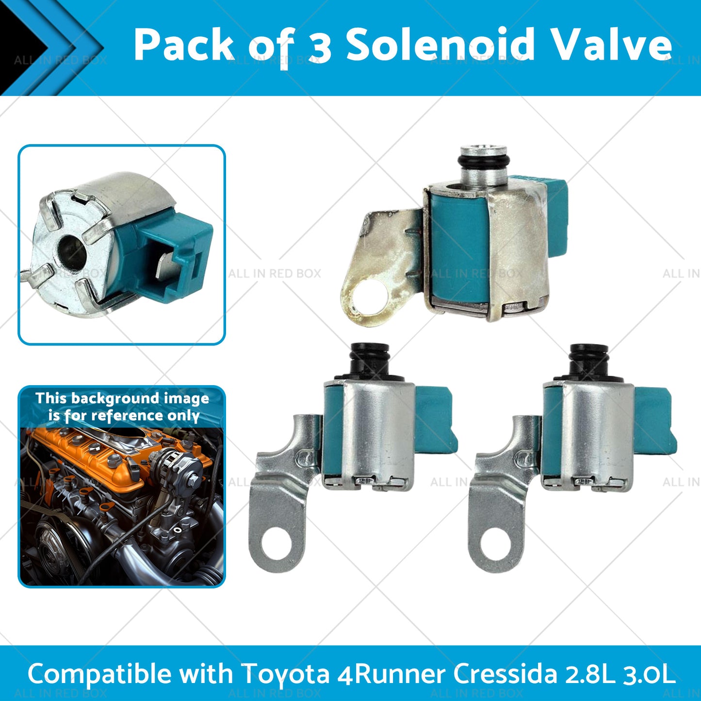 Pack of 3 Solenoid Valve Suitable for 87-92 Toyota 4Runner Cressida 2. 8L 3. 0L