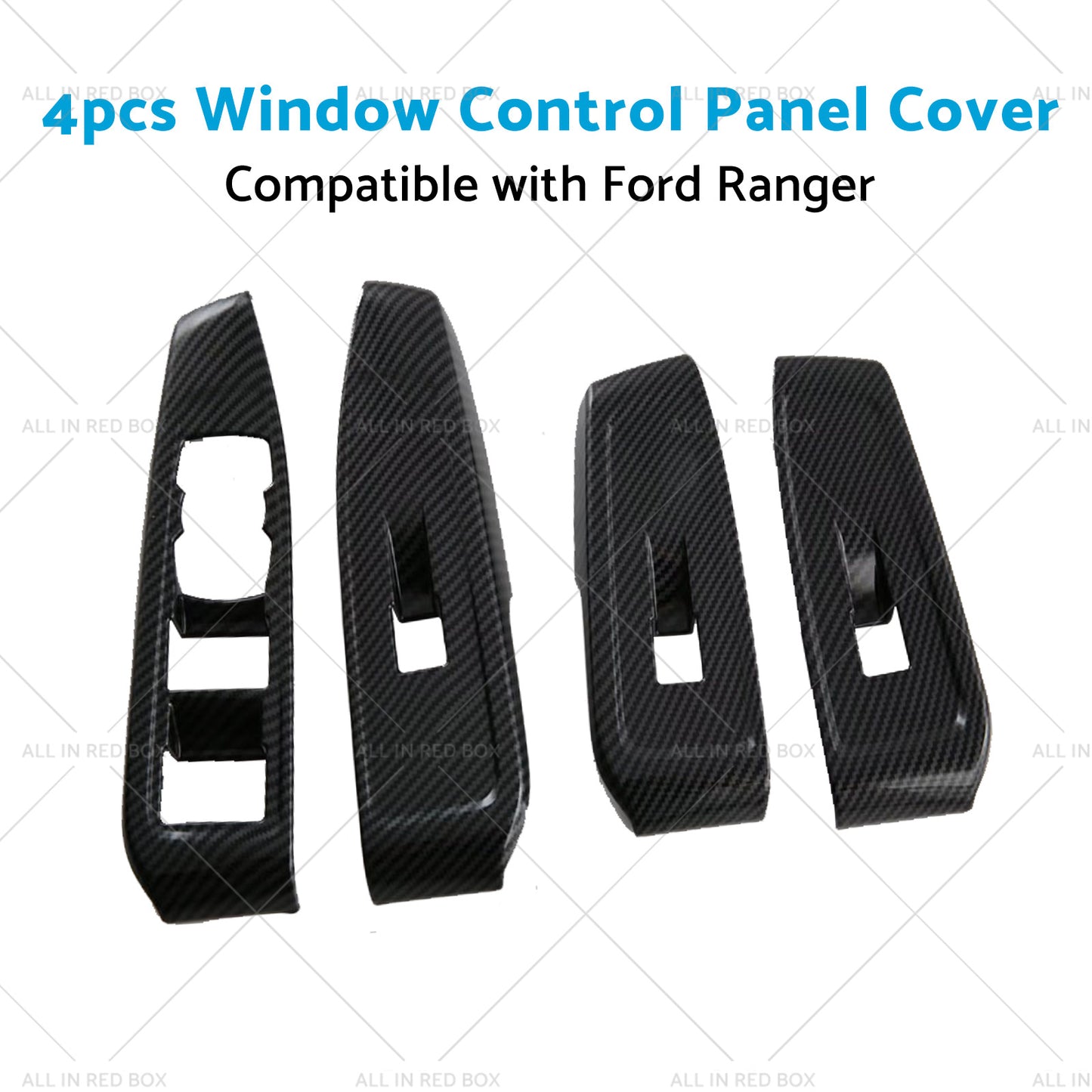 Suitable For Ford Ranger Carbon Car Window Control Panel Switch Cover 4pcs