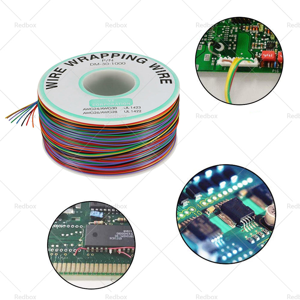 Wrapping Wire Tin Plated Copper Wire P or N DM-30-1000 30 AWG 250M Length 8 Colors